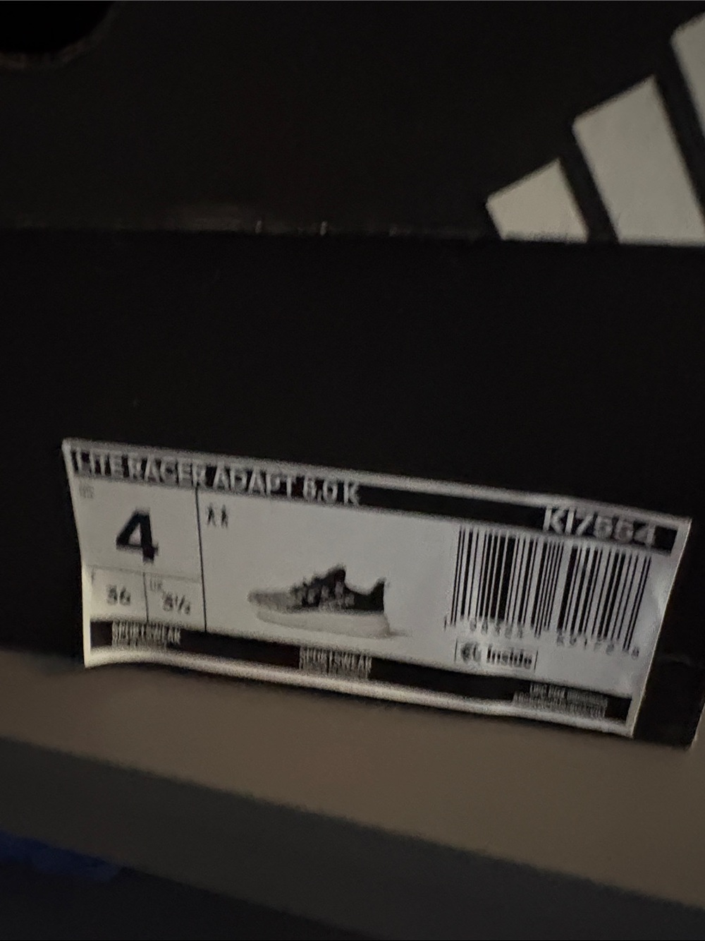 Boys Size 4 “GO Run” Adidas Navy Blue -Lace New just tried on - Picture 9 of 9